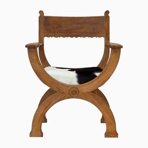 Dänischer Sessel aus Rindsleder & Eiche, 1960er