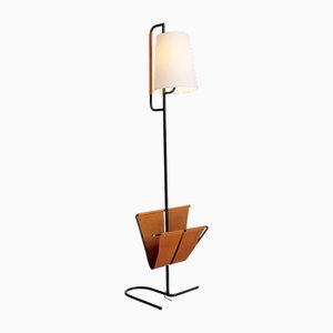 Lampadaire avec Porte-Revues de Mado Jolain, France, 1956