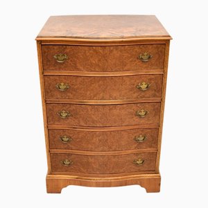 Commode à Tiroirs Serpentine en Noyer, 1930s
