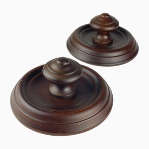 Art Deco Style Wooden Hangers, Italy, 1950s, Set of 2