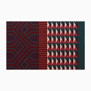 Kilim Ndebele Roja Rug by Sandra Figuerola