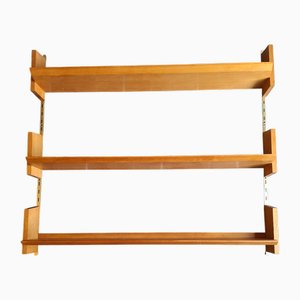 Verstellbares Vintage Wandregal aus Teak, 1970er