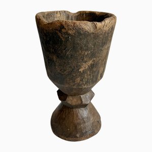 Grand Bol Pilon Vintage en Bois de Guinée, 1960s