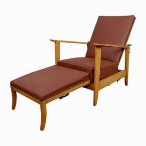 Chaise longue Art Deco di René Gabriel, Francia, anni '40