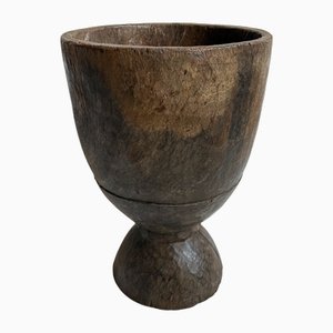Große Vintage Stößelschale aus Guinea Holz, 1960er