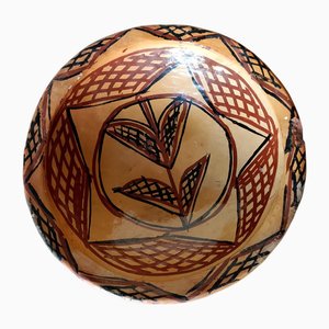 Bol Berbère Antique en Terre Cuite avec Motifs Géométriques, 1890s