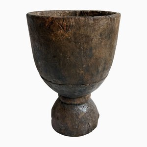 Grand Bol Pilon Vintage en Bois de Guinée, 1960s