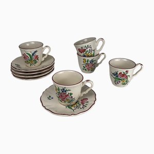 Tazze e piattini Réverbère di KG Luneville, anni '50, set di 10