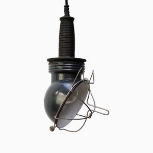 Vintage Industrial Blue Enamel Work Pendant Lamp