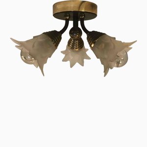 Plafonnier Vintage à 3 Lampes de Banci, 1980s