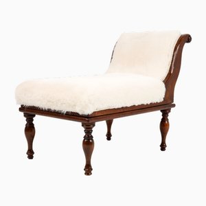 Otomana de estilo victoriano en Mahagony, década de 1870