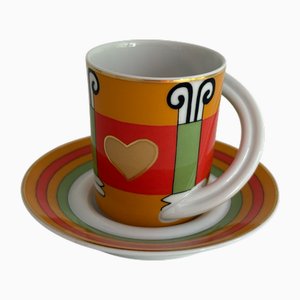 Nr. 34 Espresso Collectors Tasse und Untertasse von Sybille Ruge für Rosenthal Studio-Linie, 1990er, 2er Set