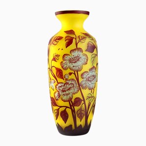 Vase im Galle-Stil aus polychromem Glas