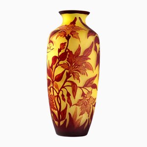 Vase im Galle-Stil aus polychromem Glas