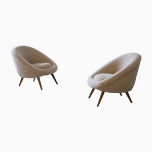 Set of Oeuf Lounge Chairs in the style of Jean Royere