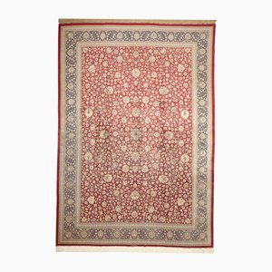 Middle Eastern Qom Rug in Hand-Knotted Silk