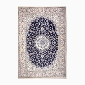 Middle Eastern Nain Rug in Hand-Knotted Wool with Floral Pattern