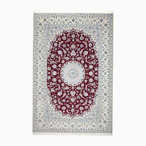 Tapis Nain du Moyen-Orient en Laine Tissée Main à Motif Floral