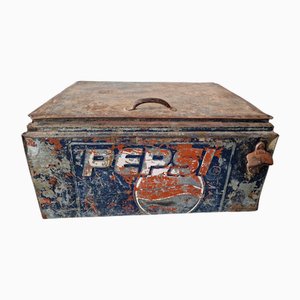 Antique Pepsi Cooler Box in Metal