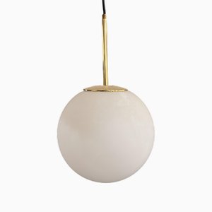 Lampe à Suspension Vintage en Verre Opalin