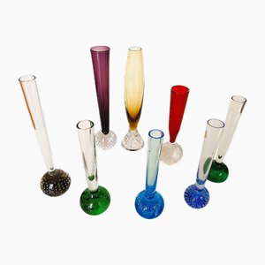 Vases Solifleur en Verre, Suède, 1970s, Set de 8