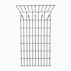 Minimalistische Wandgarderobe aus schwarzem Metall mit Haken von Karl Fichtel Garderobe, 1950er-1960er