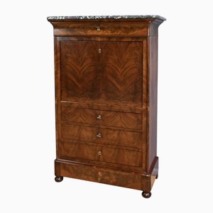 Restoration Mahogany and Burl Mahogany Secretary, Early 19th Century