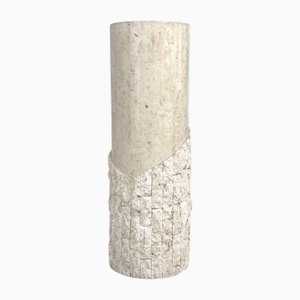 Hollywood Regency Style Stone Marquetry Column