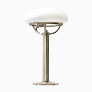 Nickel Table Lamps with Opal Shades by Adolf Loos for Villa Steiner