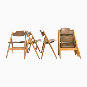 SE18 Folding Chairs by Egon Eiermann for Wilde & Spieth, 1950s, Set of 6