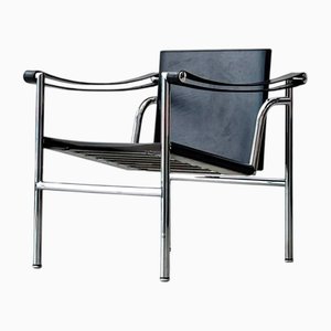 Butaca LC1 de cuero de Le Corbusier para Cassina