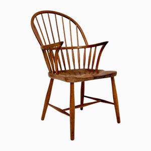 Dänischer CH18A Stuhl aus Eiche mit hoher Rückenlehne von Frits Henningsen für Carl Hansen & Son, 1960er