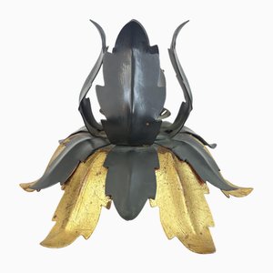 Florentinische Decken- oder Wandlampe mit Blumen, 1970er