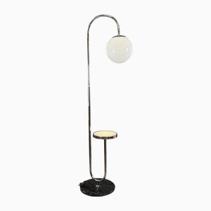Bauhaus Chrome and Marble Floor Lamp, 1930s