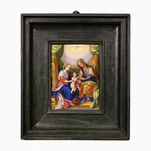 Italienischer Künstler, Heilige Anna, Maria mit Kind, 1740, Öl auf Holz, gerahmt