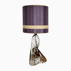 Lampe de Bureau en Cristal de Val Saint Lambert, 1950s