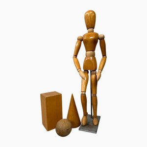 Figure spaziali vintage e modellini anatomici, set di 4