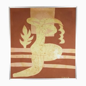 Fabric with Batik Technique by Vava Quazar, 1974