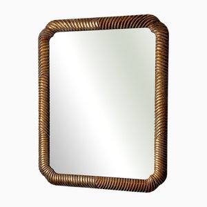 Specchio da parete in legno dorato intagliato, XX secolo