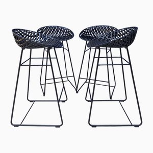 Taburetes altos modelo Smatrik de Tokujin Yoshioka para Kartell, década de 2000. Juego de 4