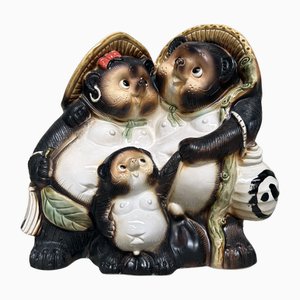 Japanese Tanuki Family Shigaraki, 1980s