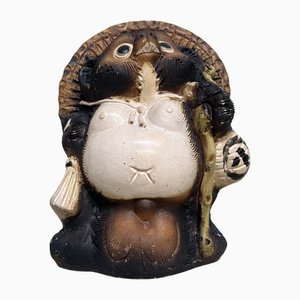 Figurine Tanuki Vintage en Céramique Shigaraki, 1970s