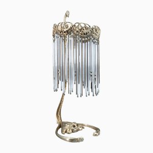 Lampe en Bronze avec Suspensions en Verre par Hector Guimard, 1890s