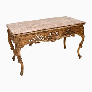 Consolle vintage con ripiano in marmo, Francia, fine XIX secolo