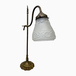 Lampe de Bureau Art Nouveau en Bronze