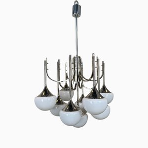 Vintage Trumpet Chandelier by Gaetano Sciolari for Boulanger