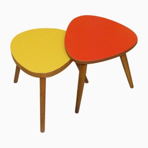 Supports pour Plantes Rouges et Jaunes, 1960s, Set de 2