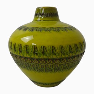 Yellow Ceramic Vase by Aldo Londi for Bitossi, 1960s