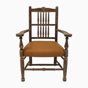 Mexican Armchair in Oak and Leather