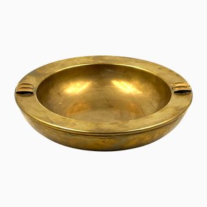 Large Mid-Century Modern Brass Ashtray, Italy, 1950s